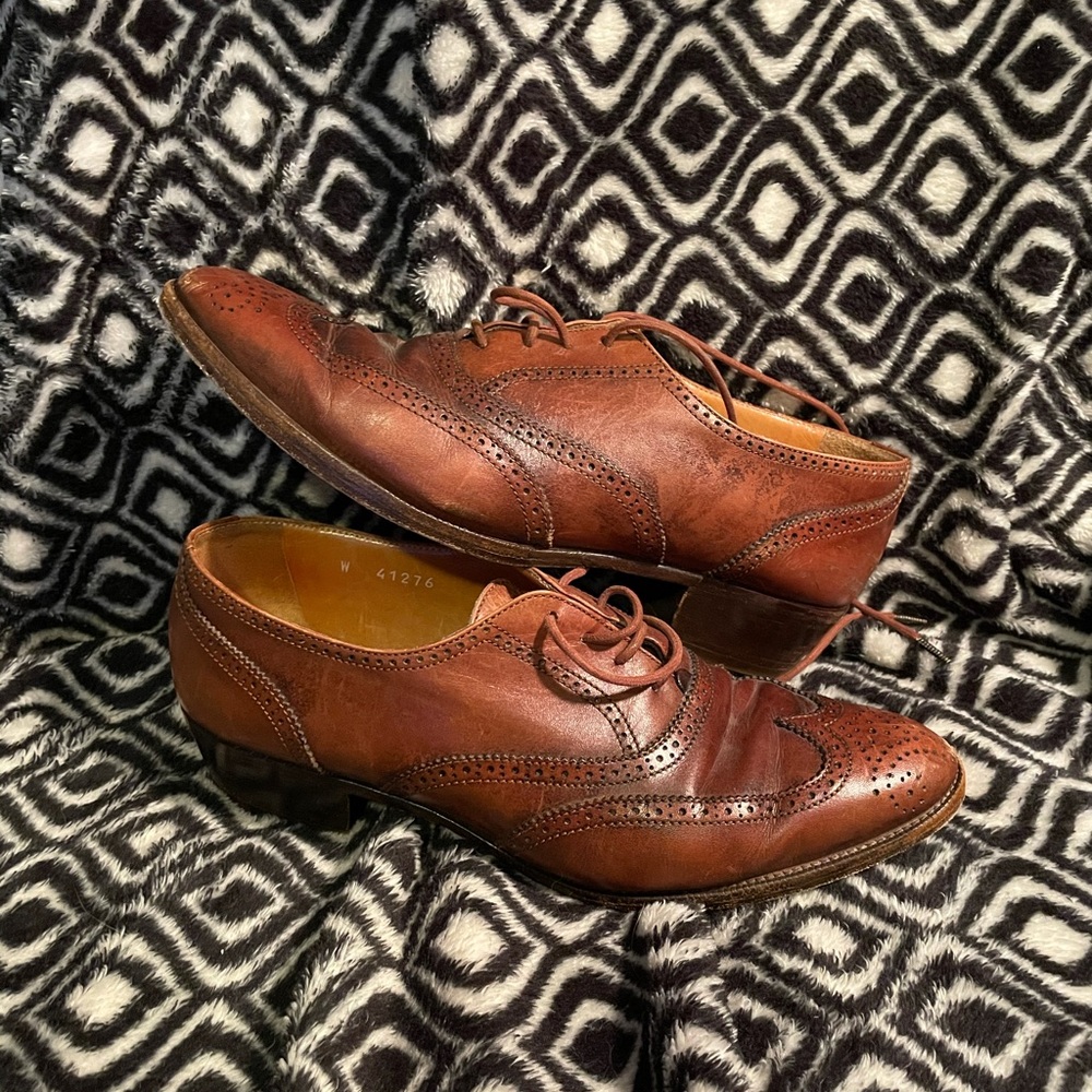 Elegant Brown Leather Women's Shoes
